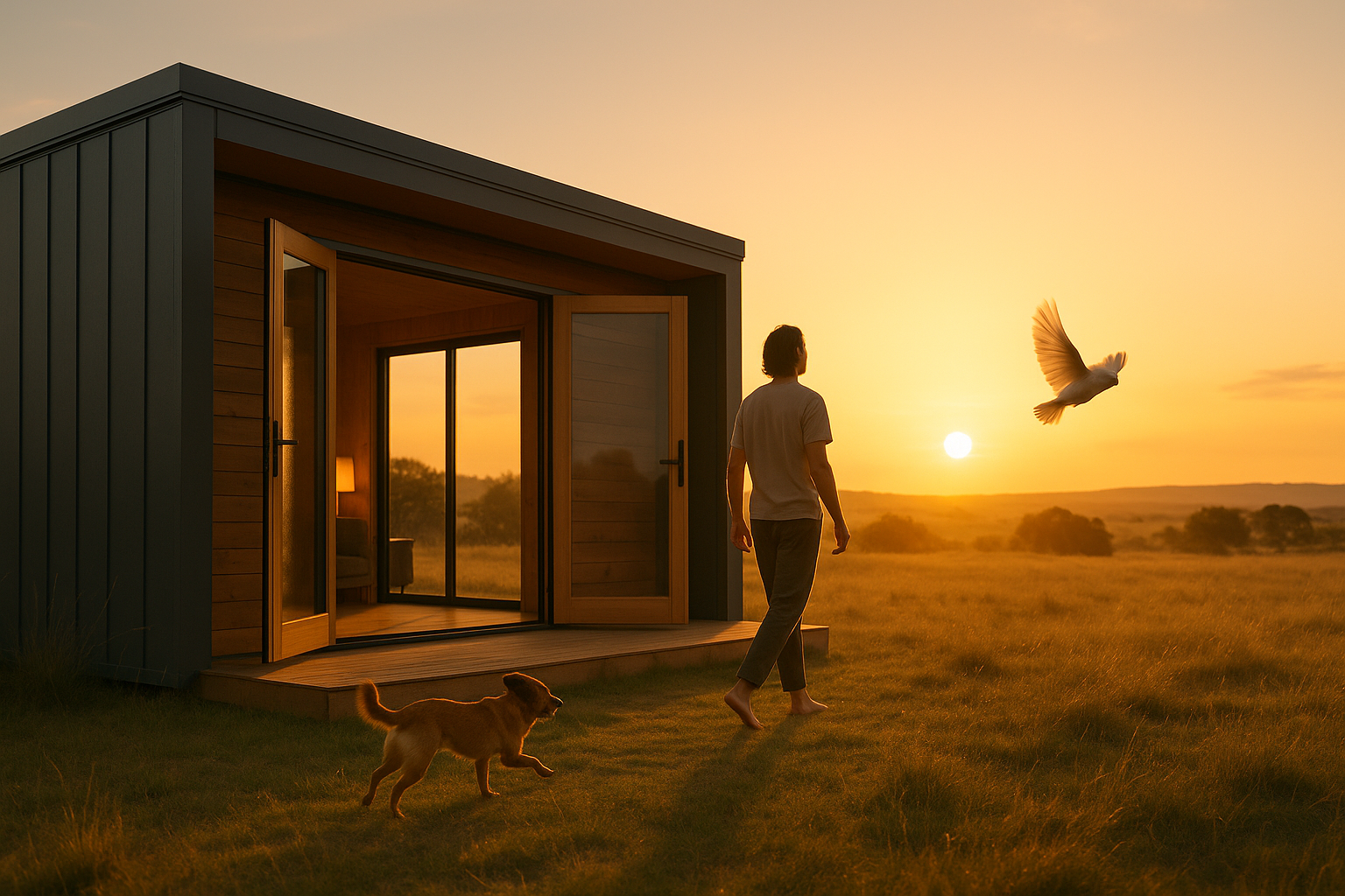 Vista aérea de un parque de casas móviles, mostrando la comunidad y el estilo de vida en Mobile Homes