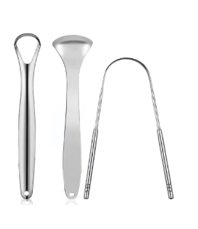 Premium 3pcs Metal Tongue Scraper