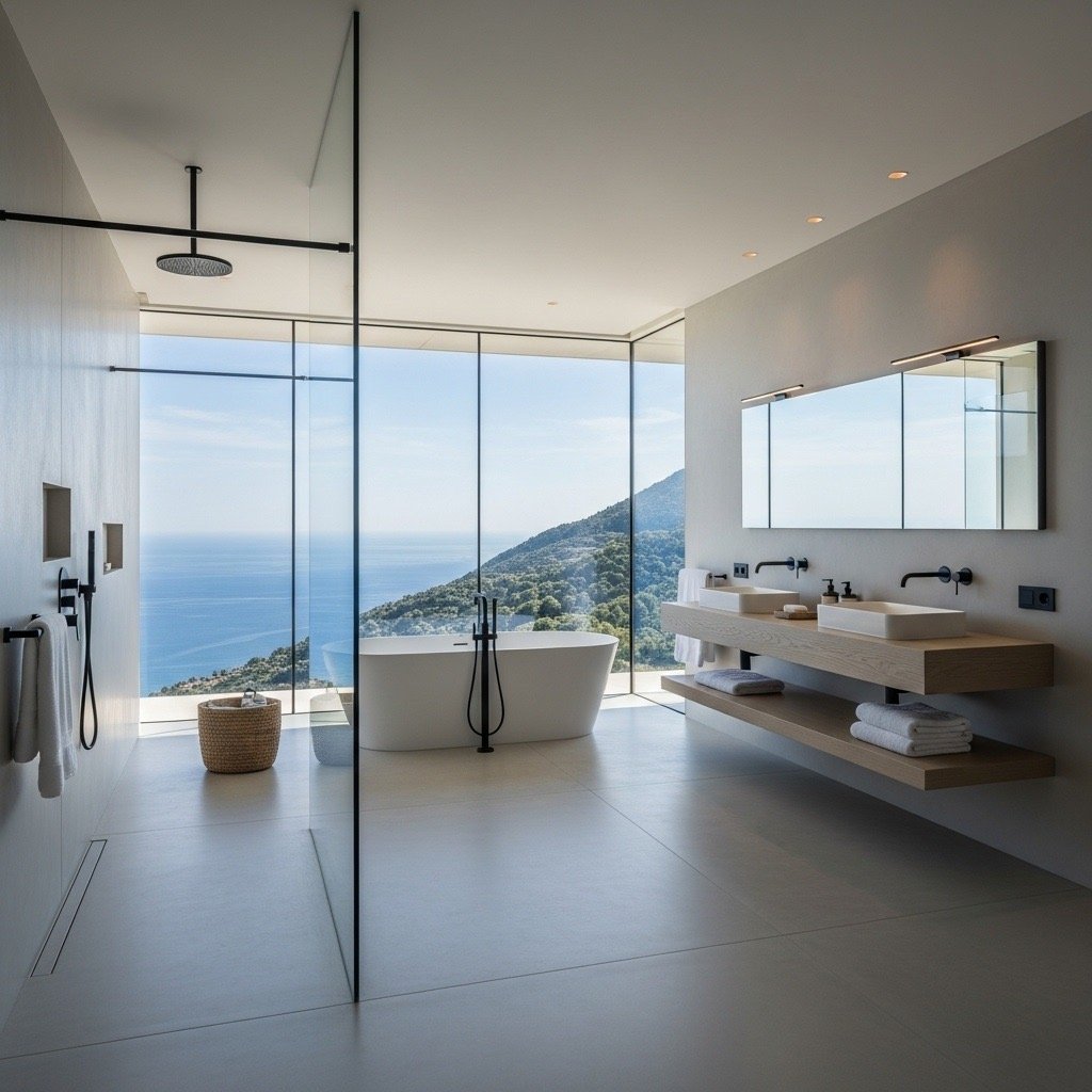 Modern luxury bathroom with sophisticated design