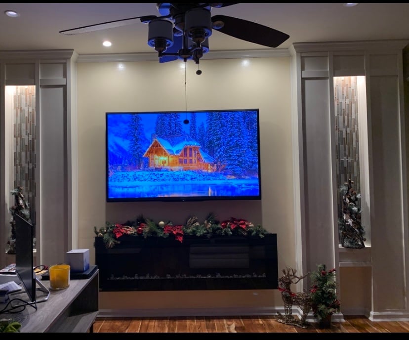 Ladder Guy Installs TV mounting