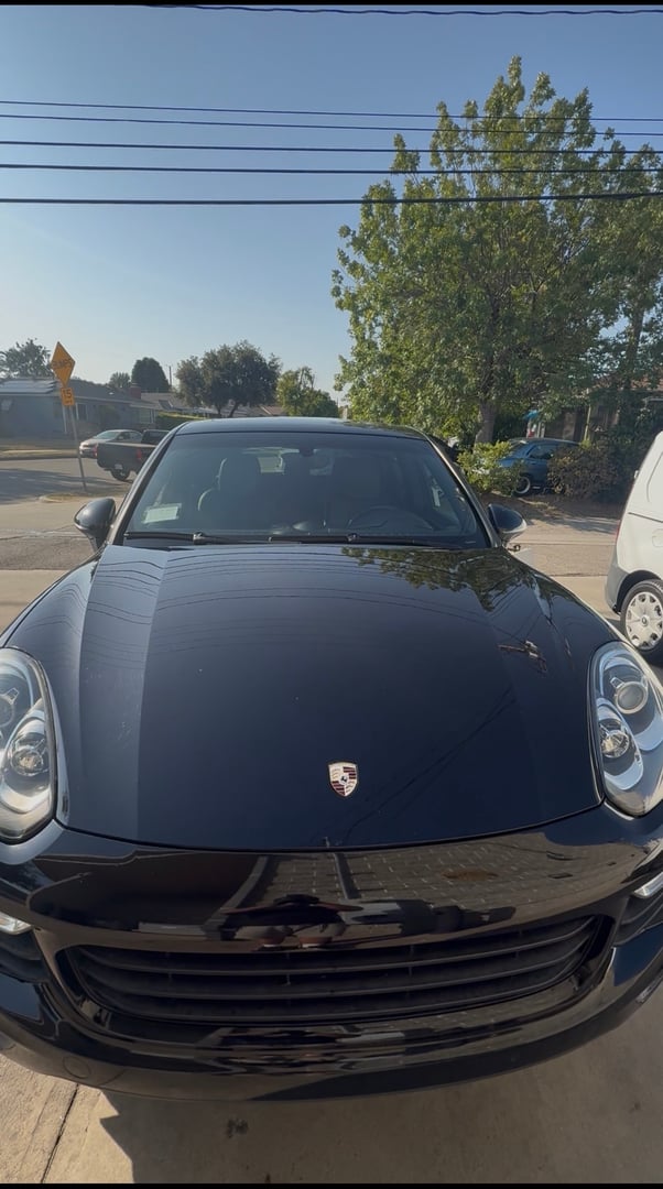 Clean shiny car exterior after detailing