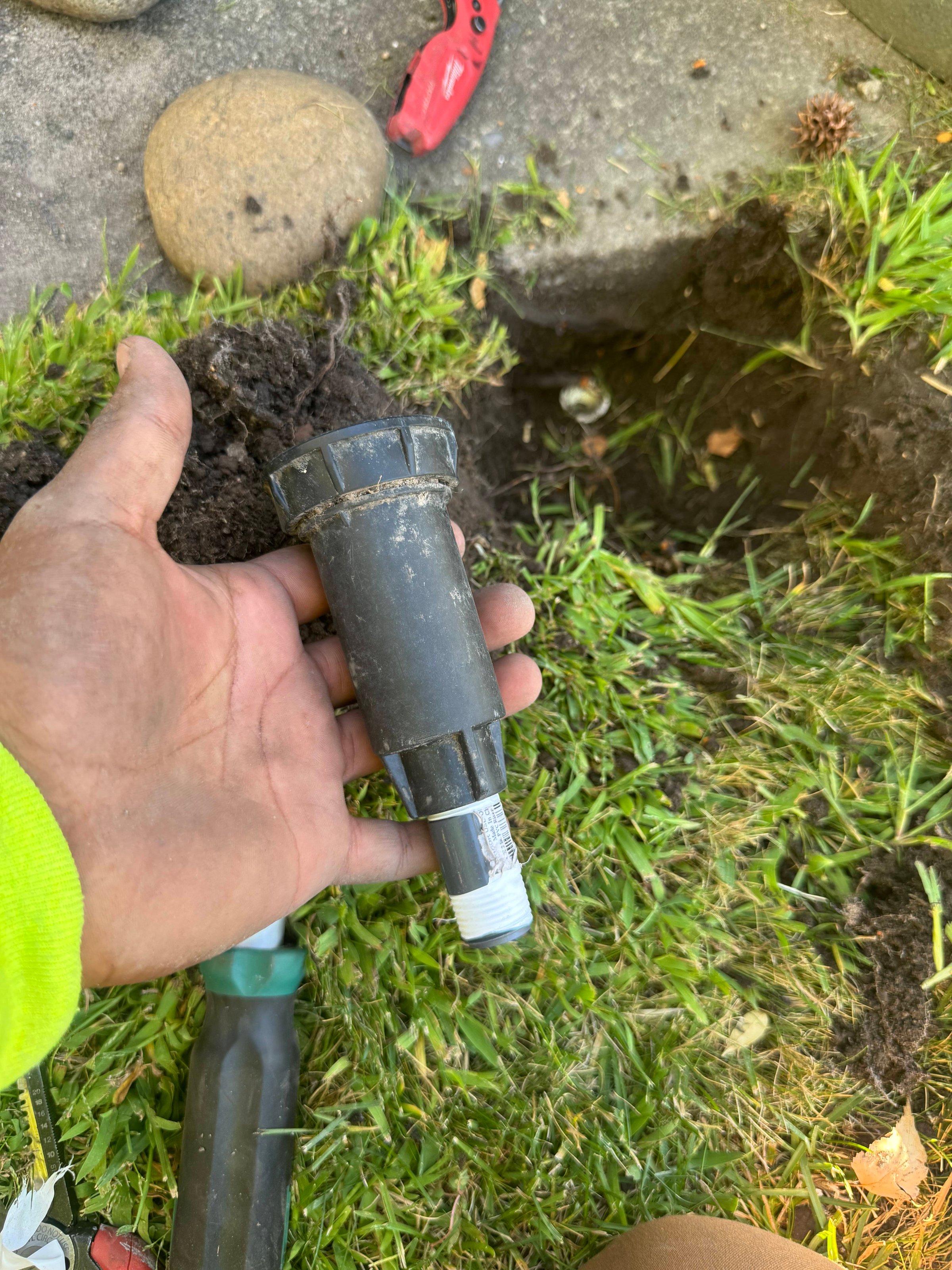 Sprinkler repair work