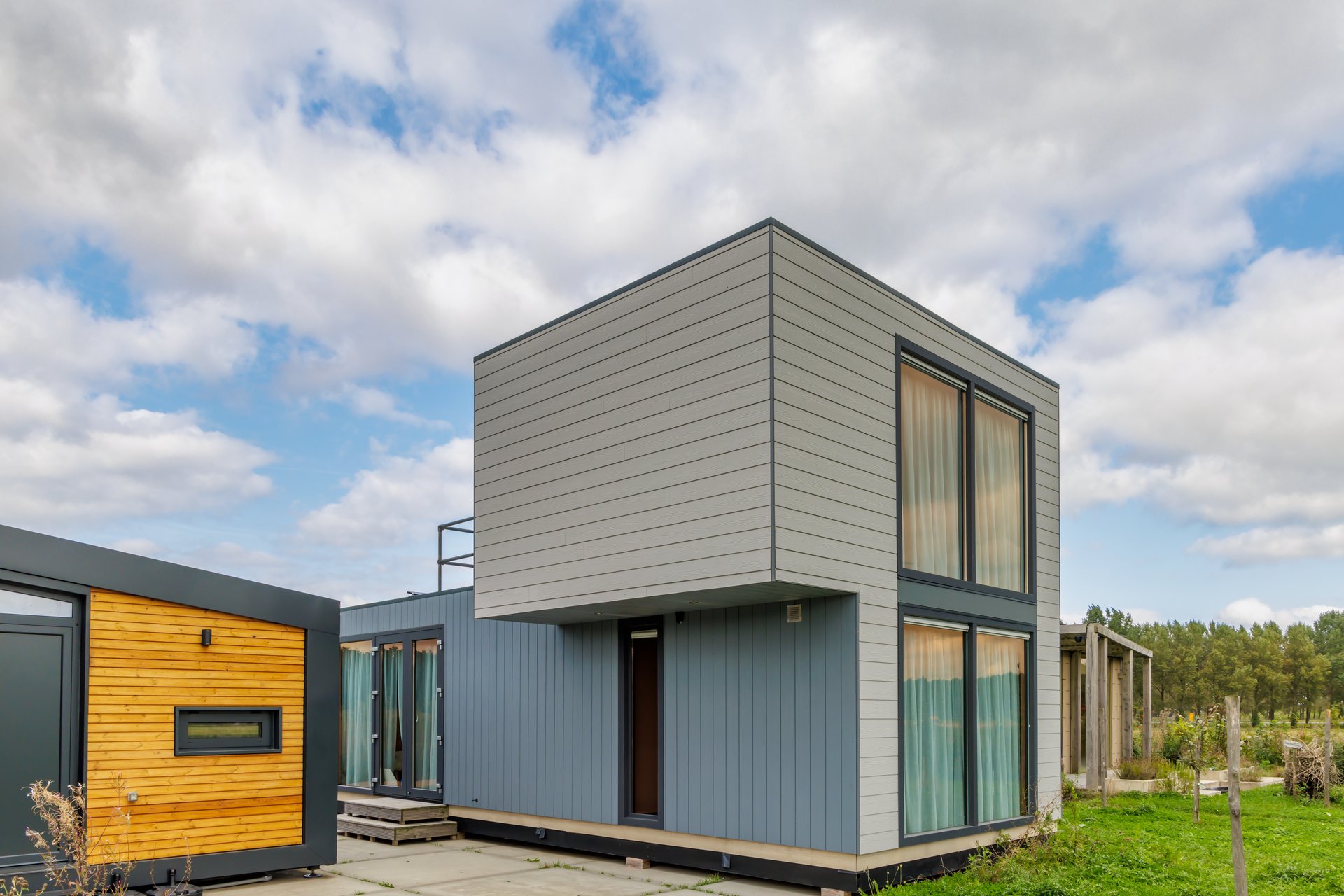 Almere, The Netherlands - September 17, 2024: New tiny house in Almere, The Netherlands