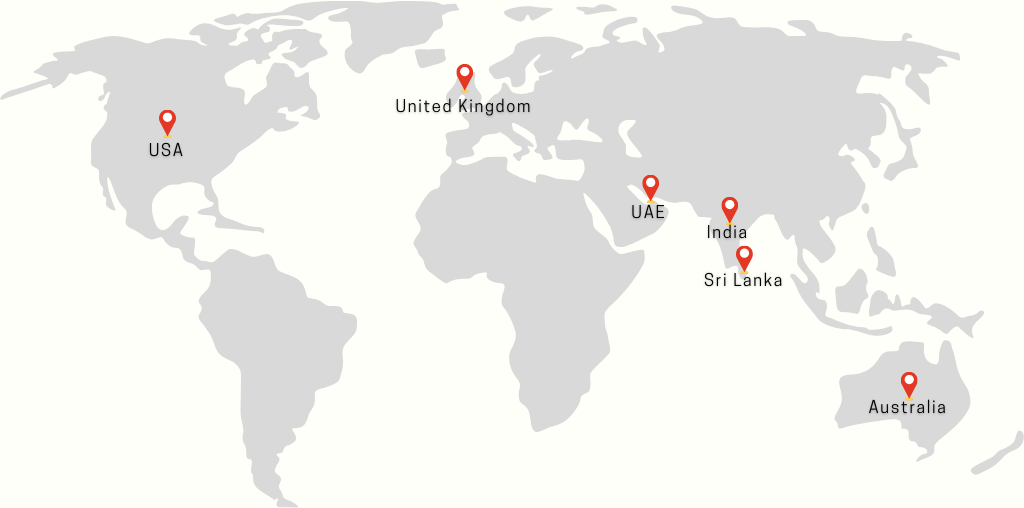 Global Customer Footprint World Map