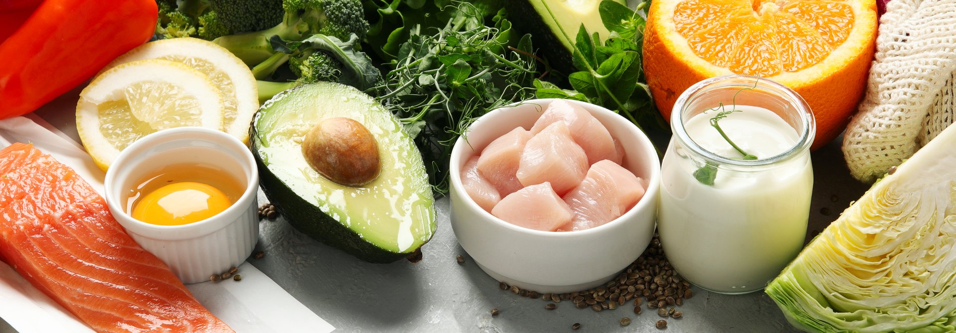 Dash flexitarian mediterranean diet. Healthy food concept. panorama