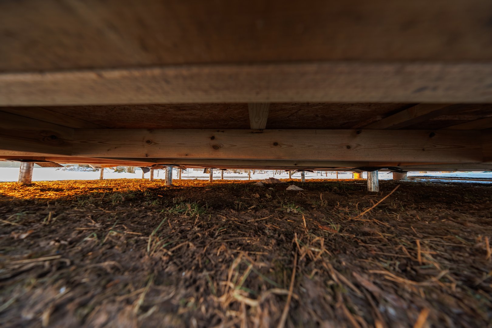 Pier and beam foundation structure