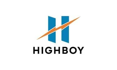 Logo of a stylized letter H with a lightning bolt across it, above the text Highboy.