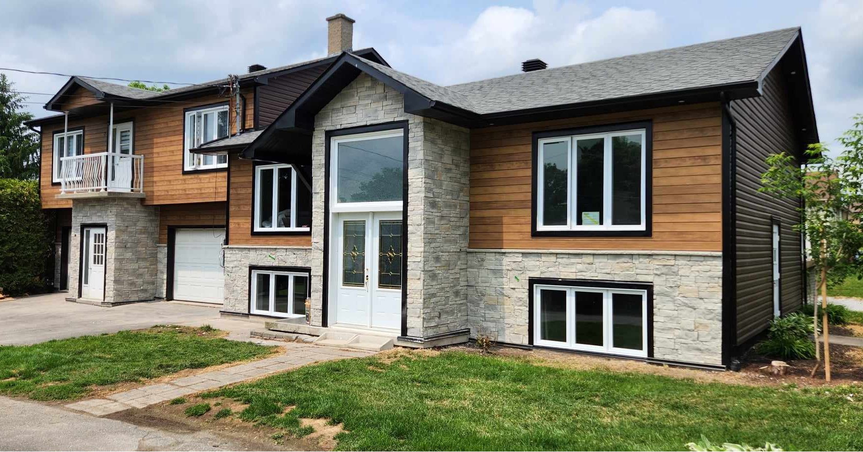 Construction de maison avec architecture élégante