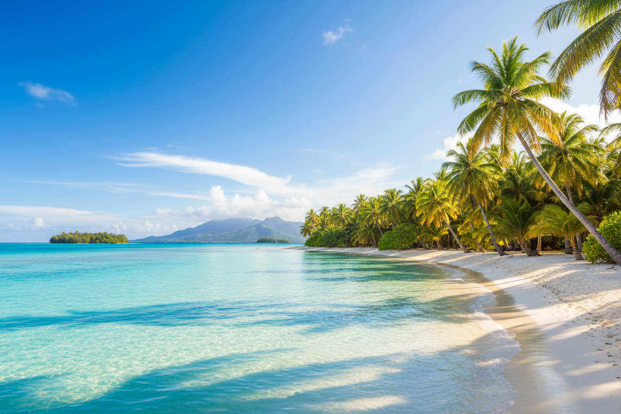 Lagon de Tahiti avec eau cristalline