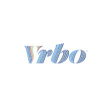 Vrbo logo with stylized, colorful letters on a white background.
