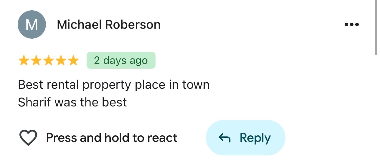 Customer Review Screenshot
