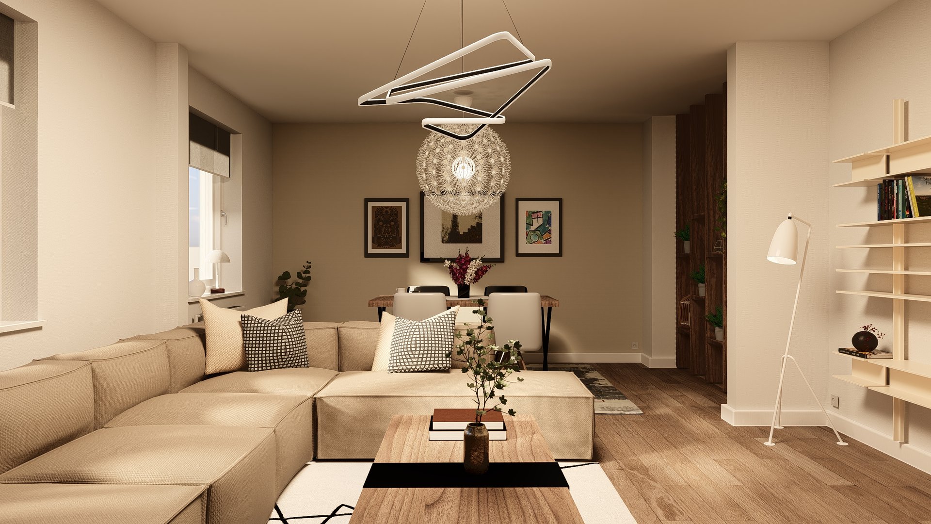 Moderne Küchengestaltung – Beispielvisualisierung