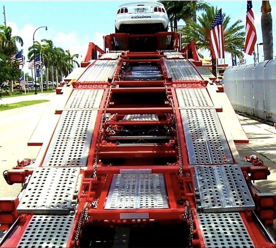 Long distance car carrier transport