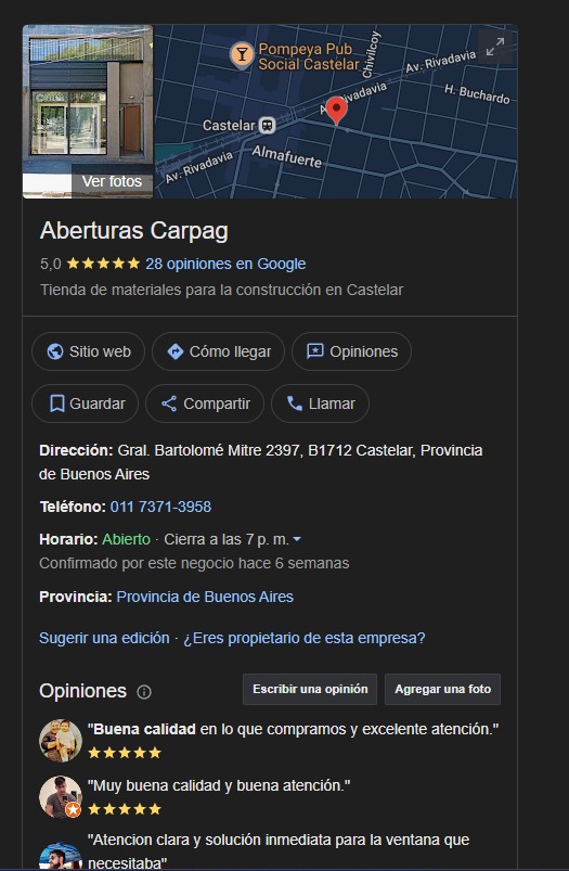Aberturas de calidad - Carpag