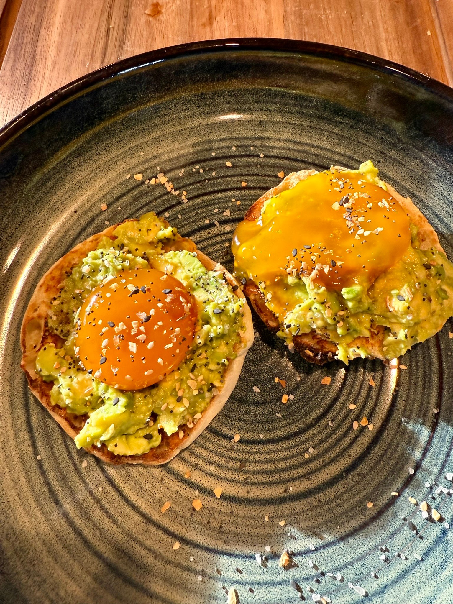 Next Level Avocado Toast with cured egg yolk