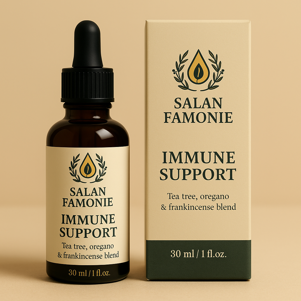 Immune Support wellness oil bottle