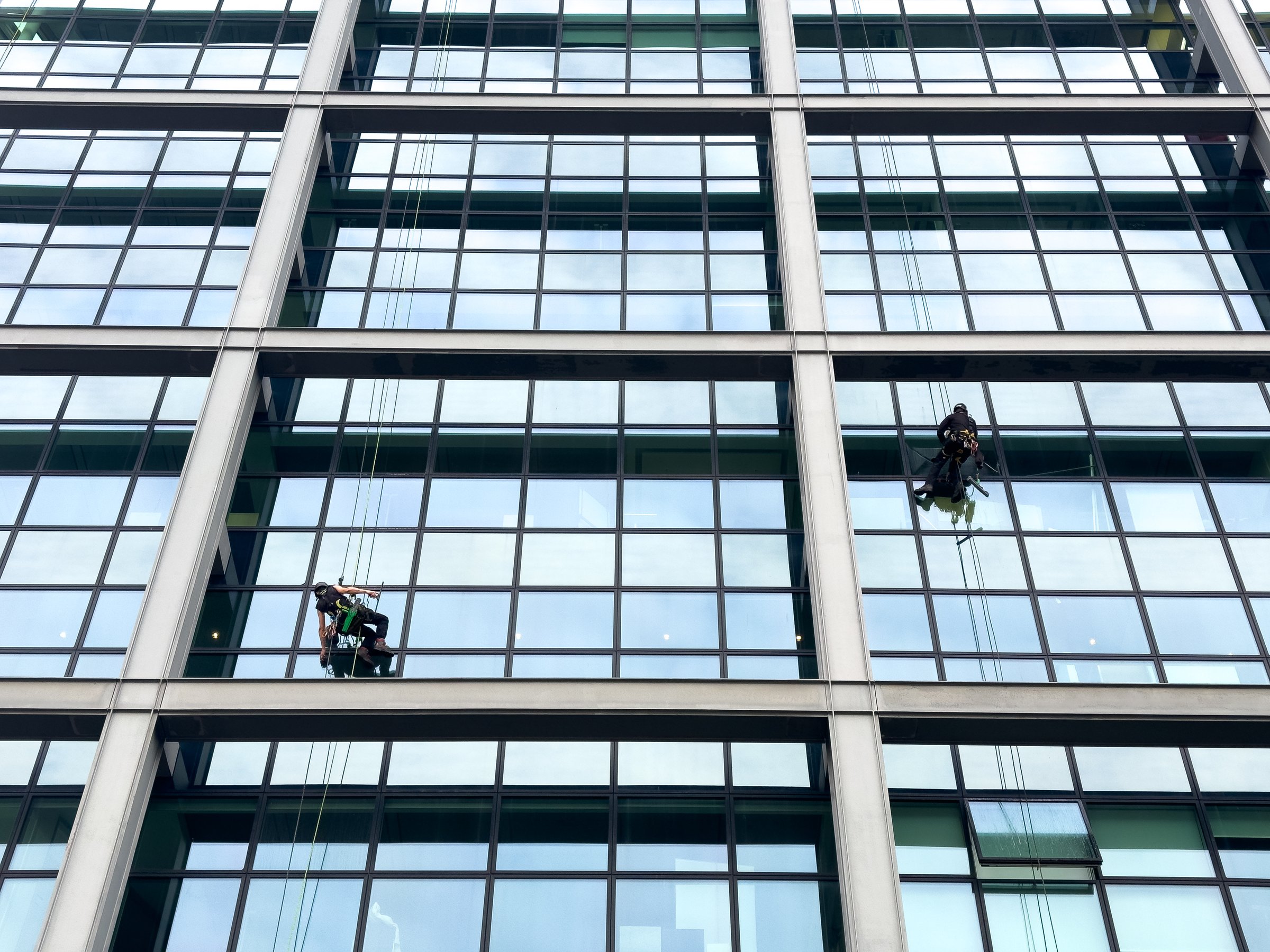 Rope access technicians working on commercial building Sydney