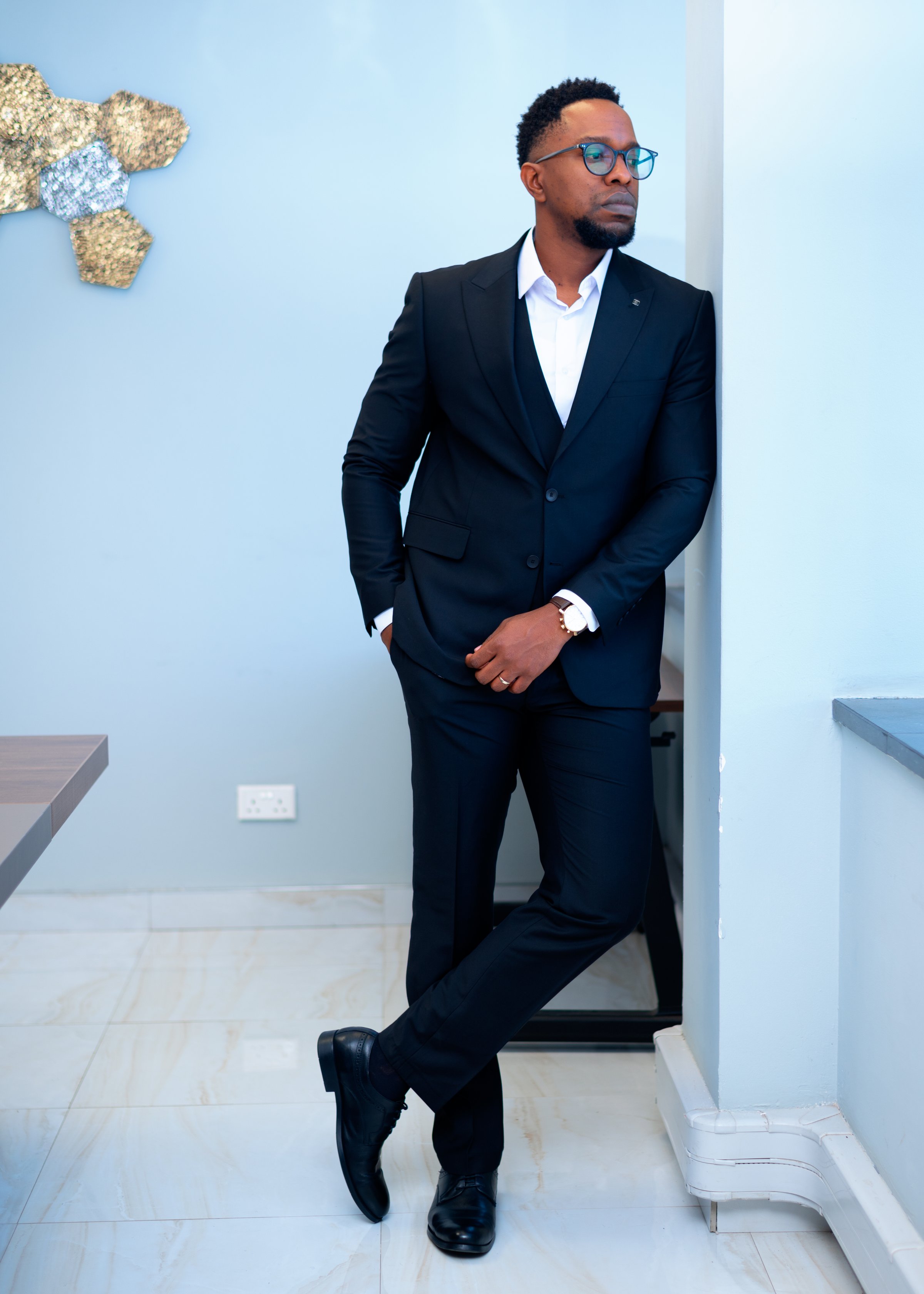 Modesta men's black suit