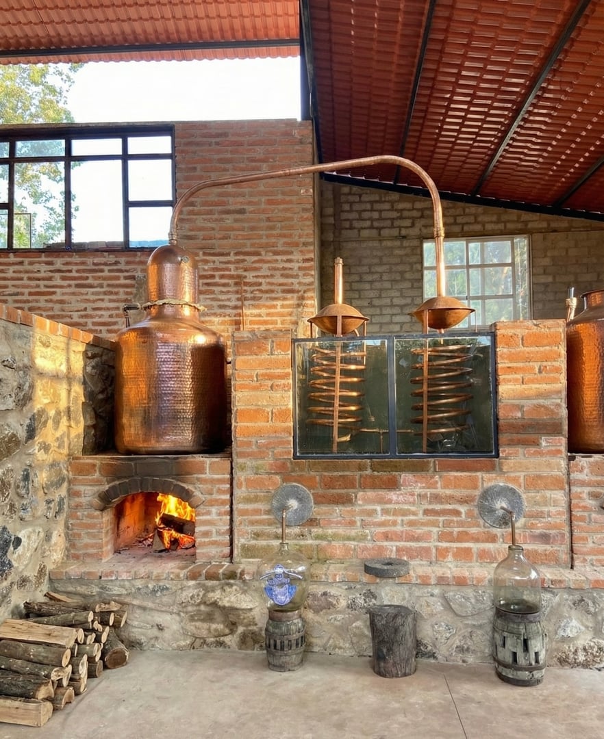 Destilería artesanal boutique completa