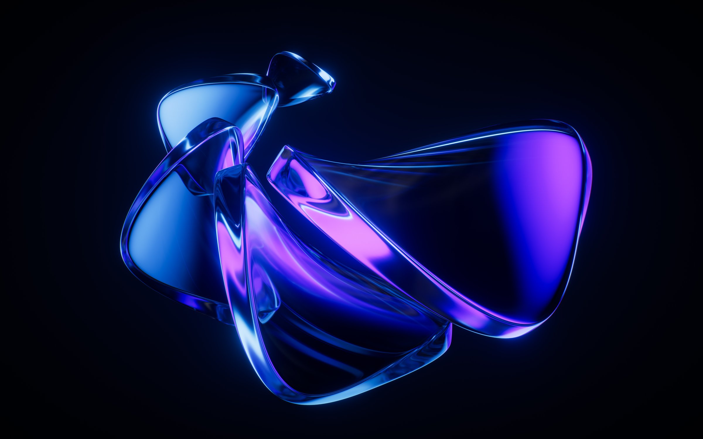 Abstract gradient glass geometry background, 3d rendering. 3D illustration.