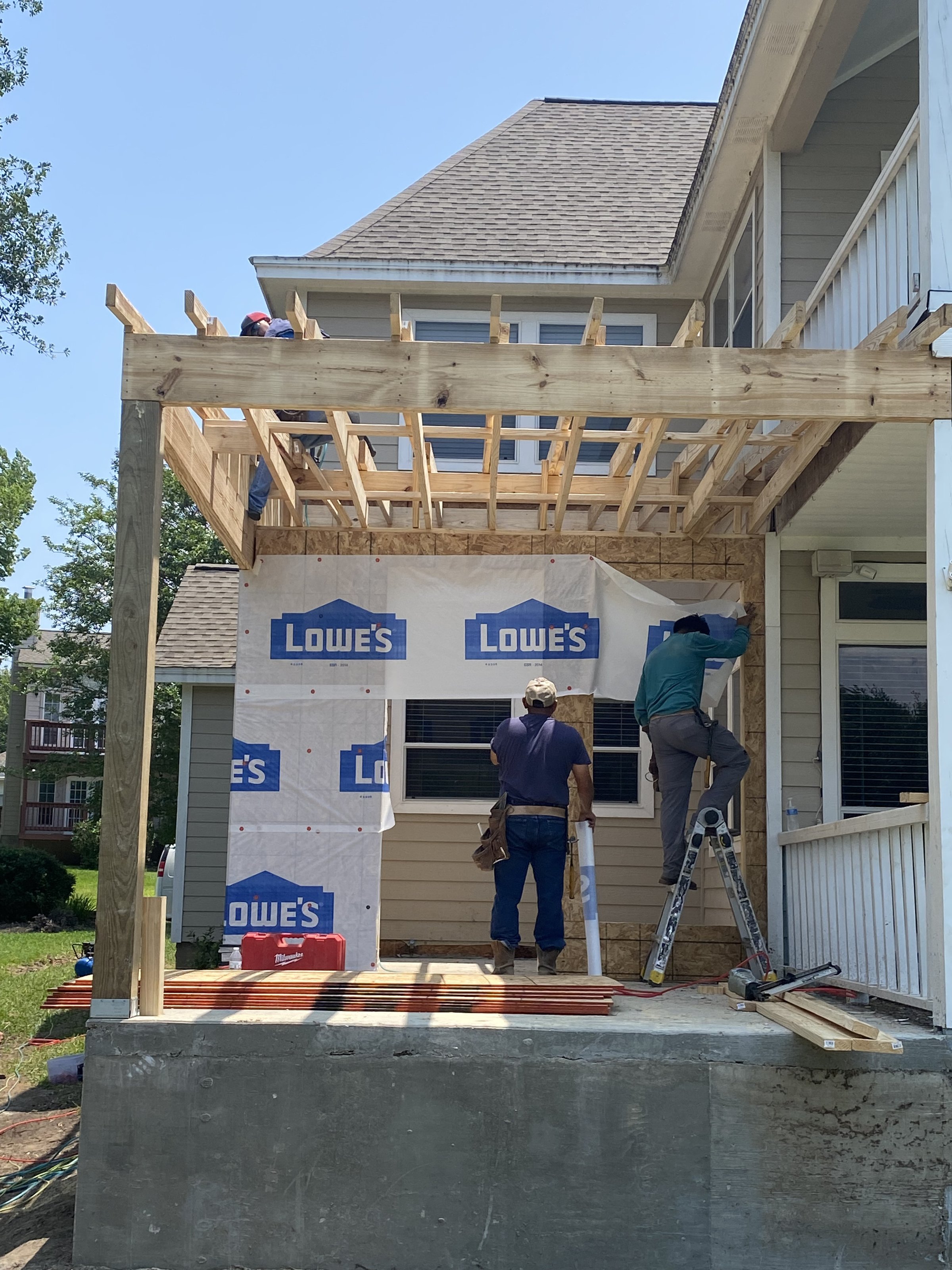 Seven Coves room addition - framing and structure