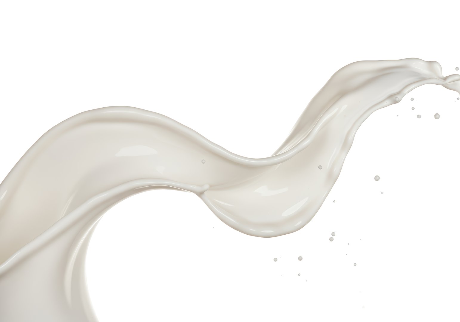 Isolated Creamy Milk Splash with Dynamic Flow