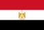 Flag of Egypt with horizontal red, white, and black stripes and a gold eagle emblem in the center.