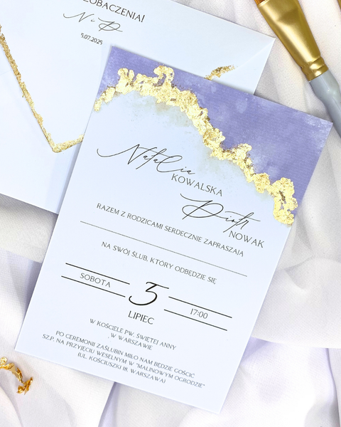 Zaproszenie złocone 2