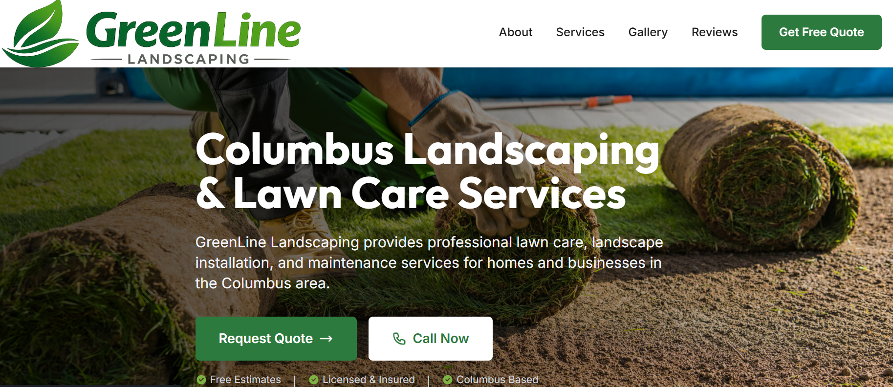 GreenLine Landscaping website demo