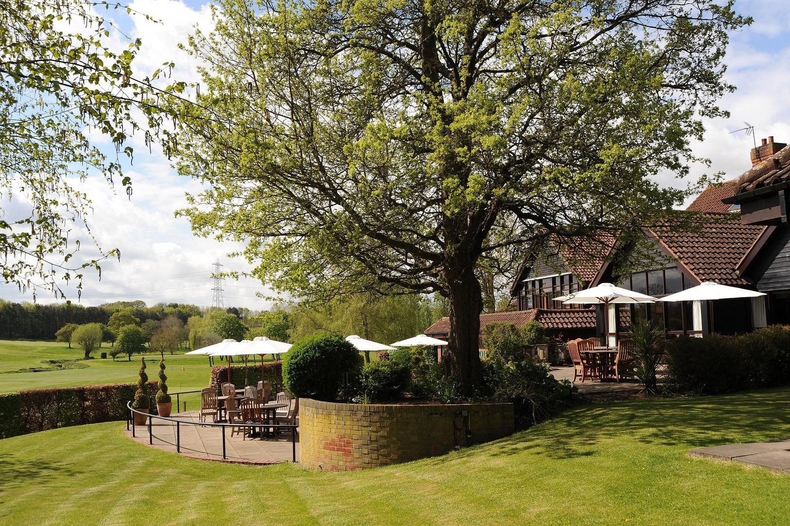 Barnham Broom hotel terrace area dining outdoor facilities Norfolk