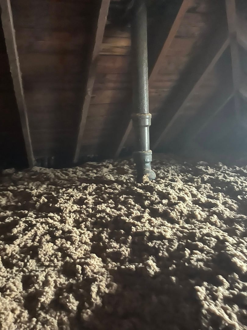 Attic insulation installation