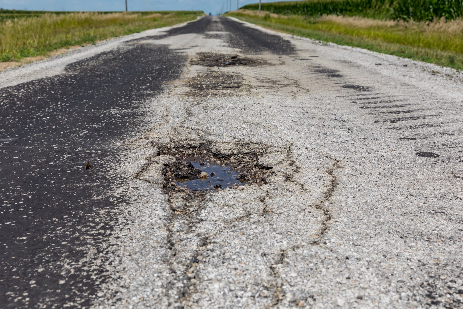 oil and chip blacktop township road