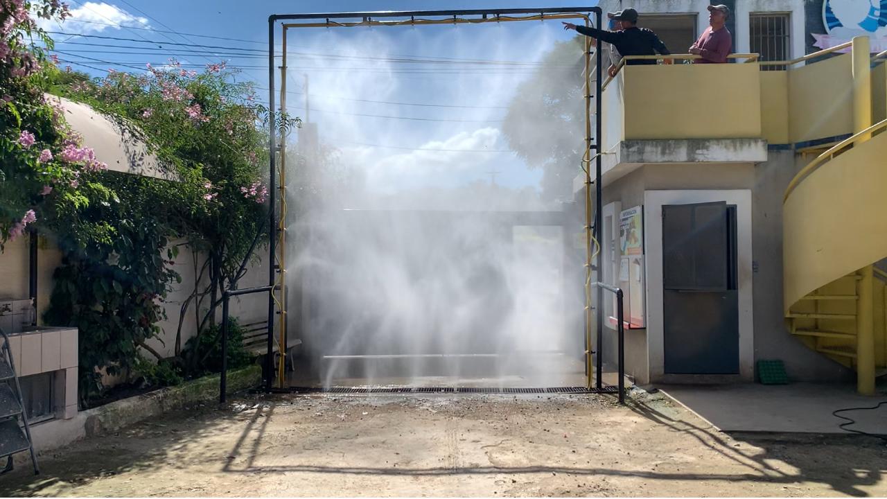Marco vehicular para desinfección de bioseguridad