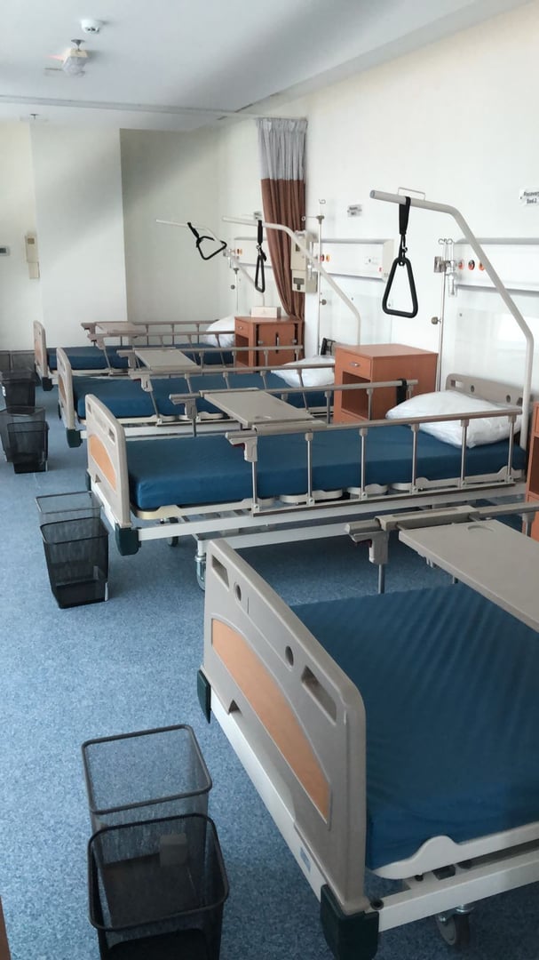 Medical staff in hospital corridor