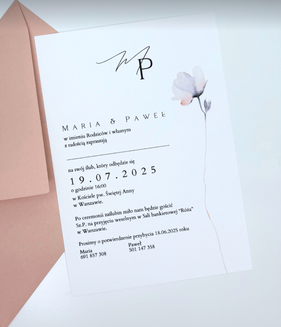 Zaproszenie kwiatowe 5