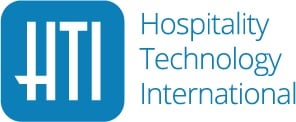 Logo of Hospitality Technology International with initials HTI in white on a blue square beside the full name in blue text.