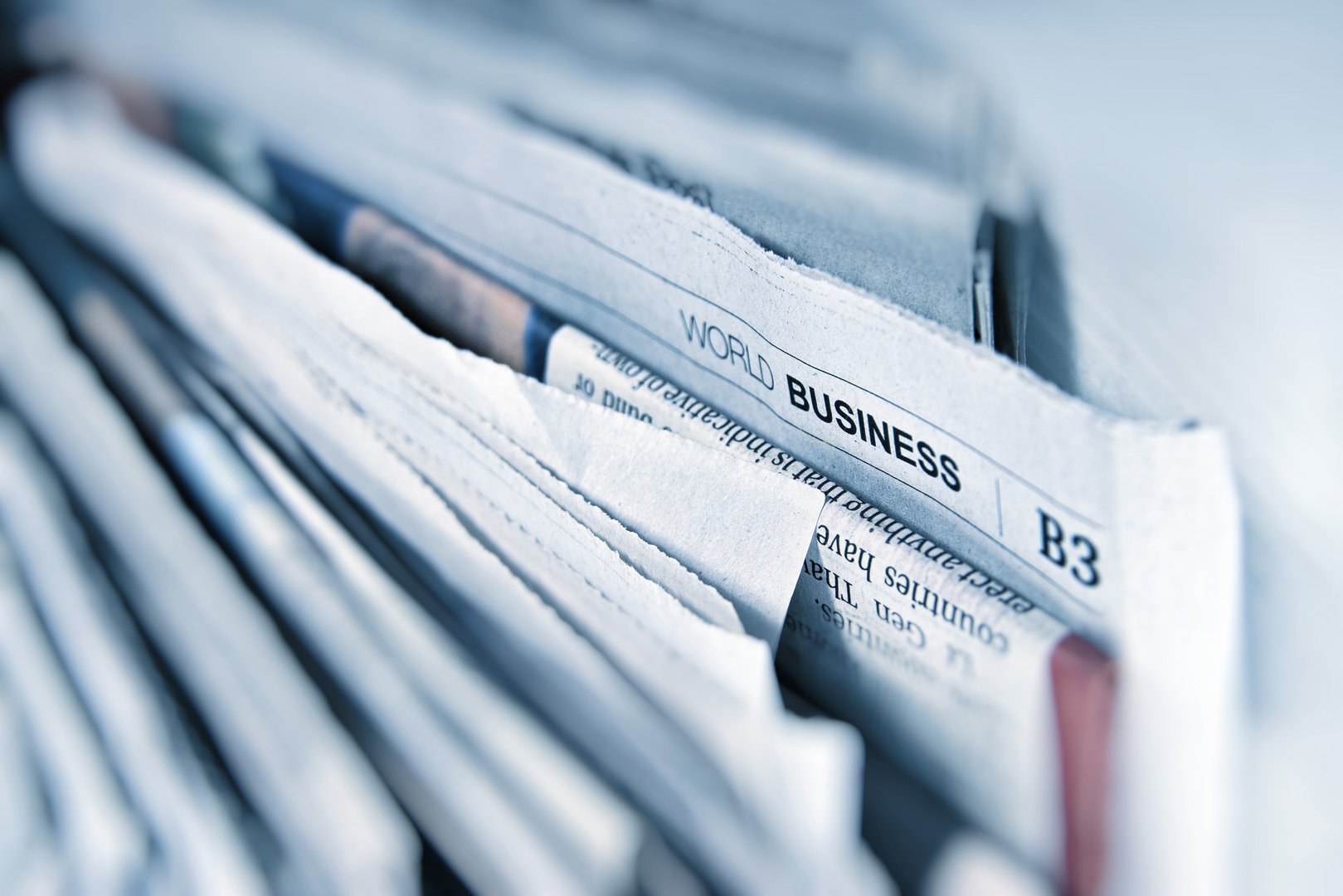 Business paper macro shot