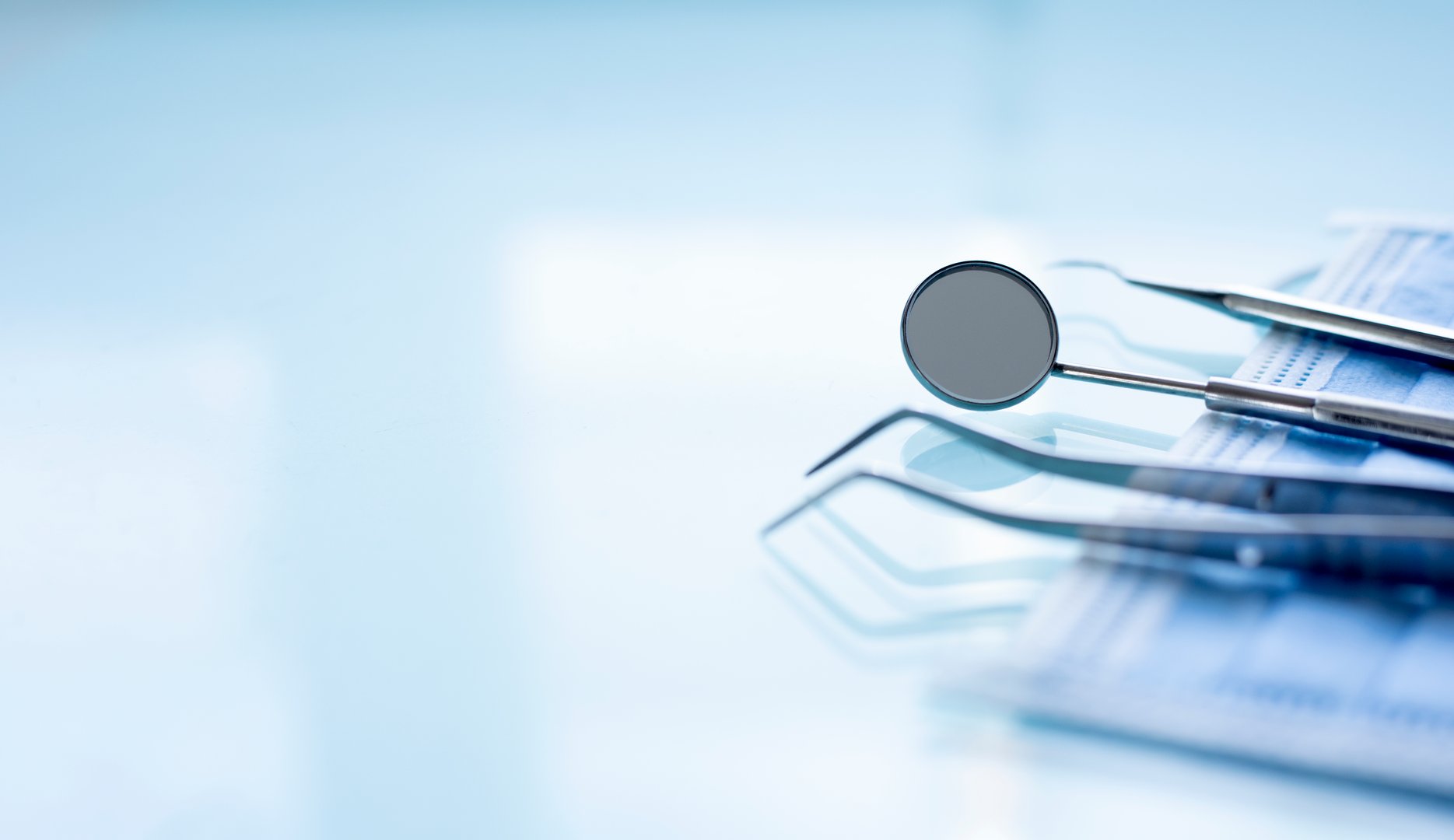 dentist equipment over the clinic desk
