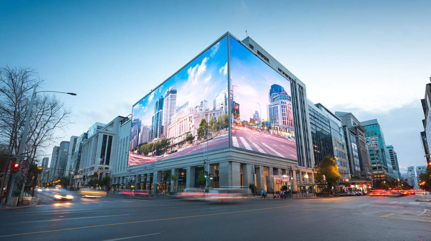 Massive government-style outdoor billboard in a city
