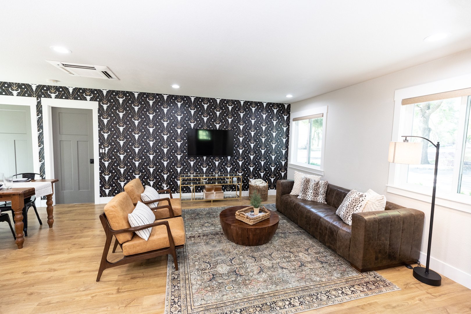 ADU family room with modern design and natural light