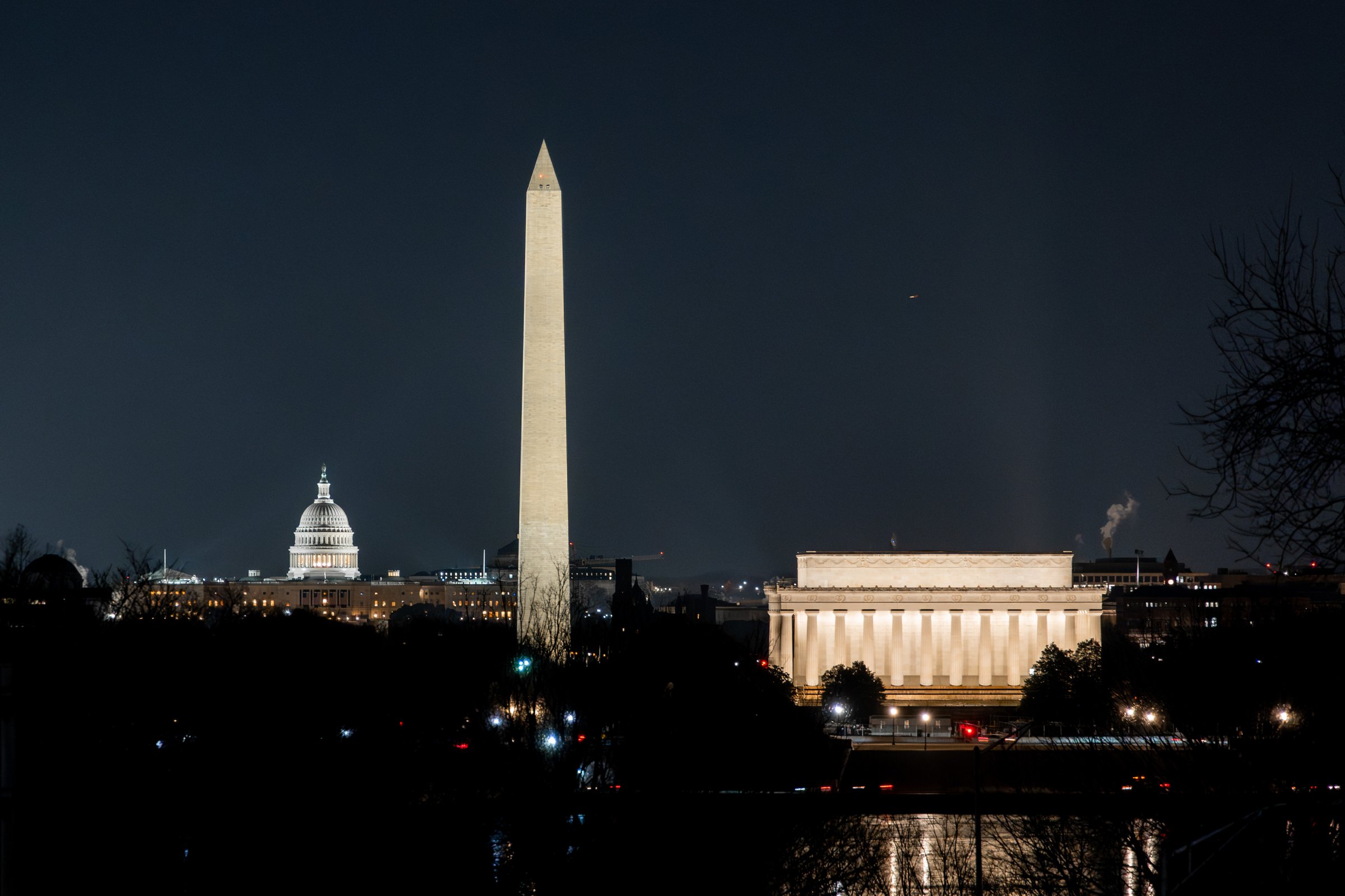 The Washington DC Skyline at Night