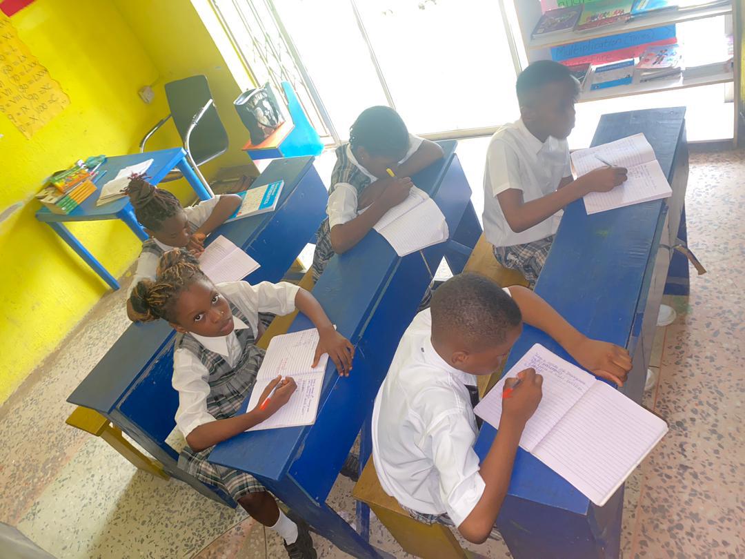 Children engaged in Montessori activities