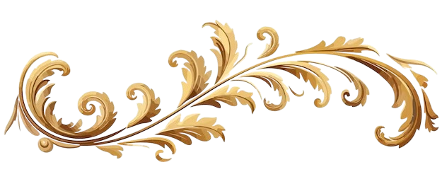 Decorative gold accent