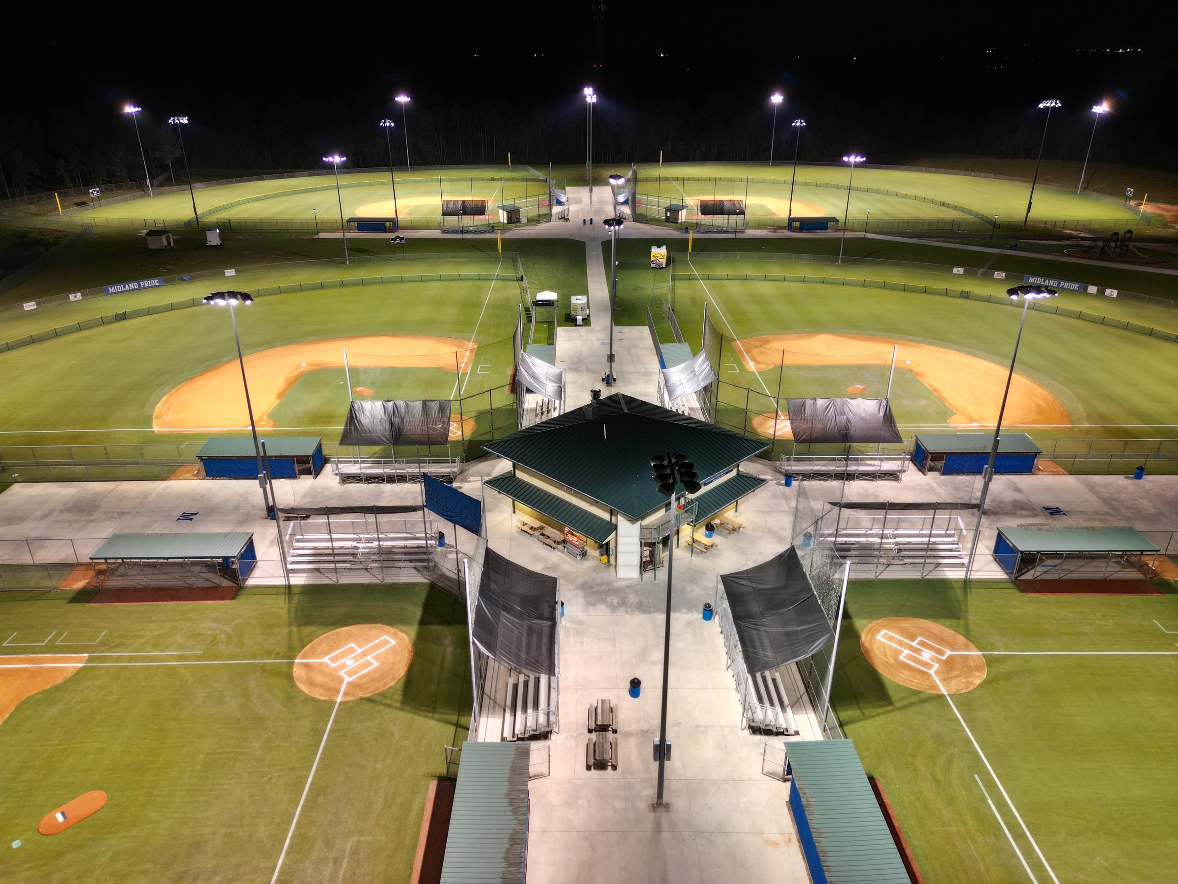 Aerial view of agricultural landscape