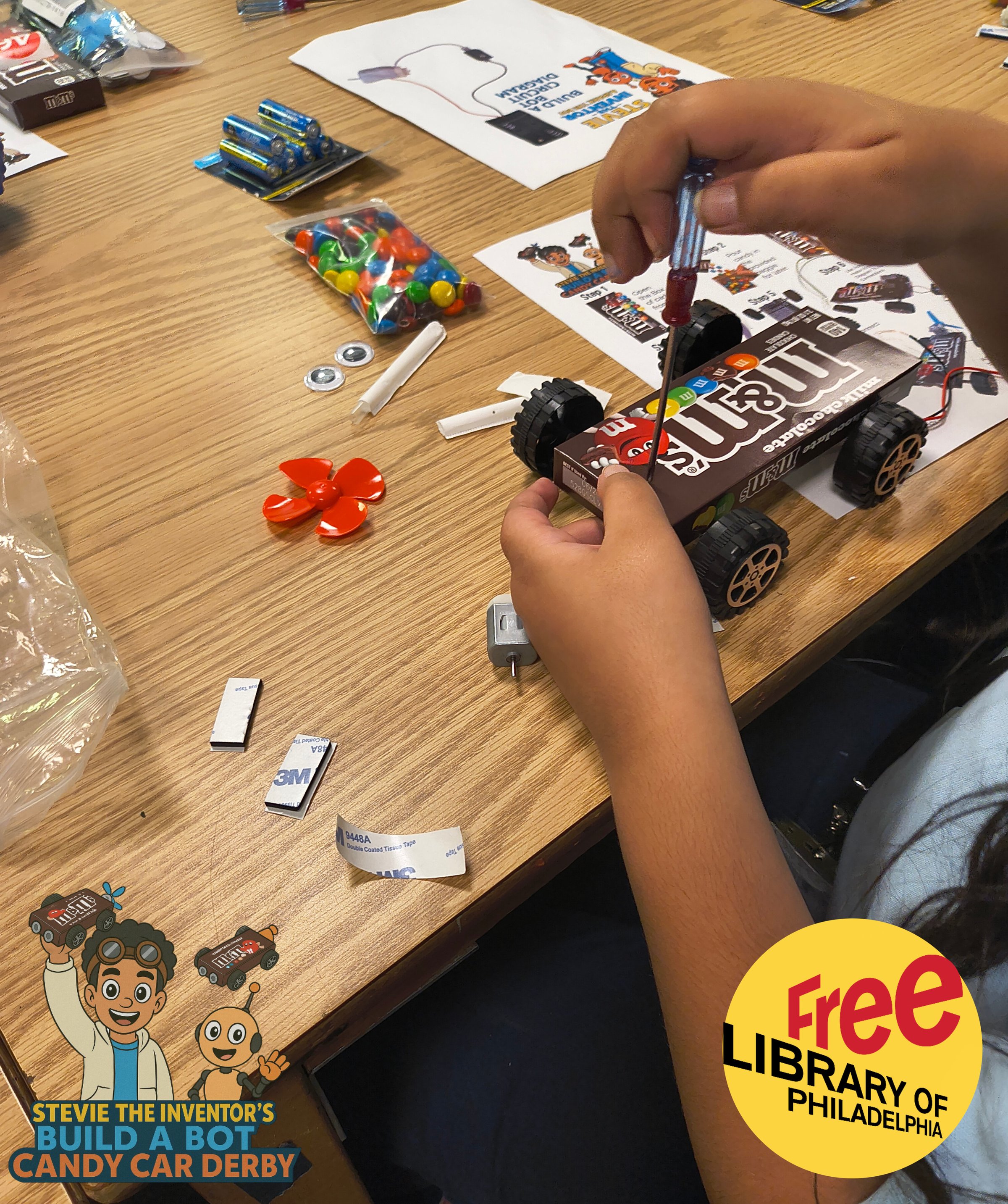 Student starting robot building program