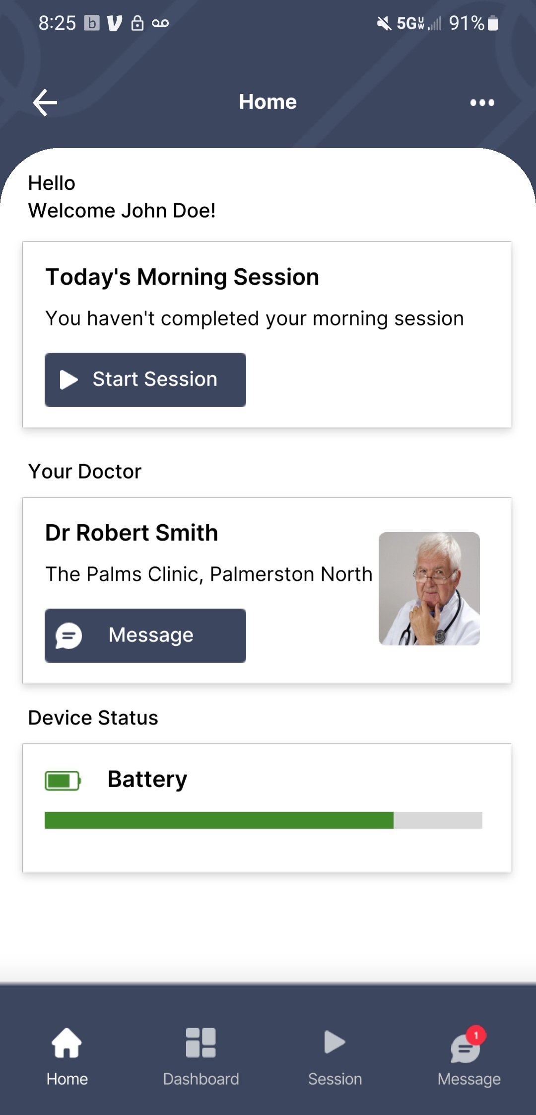 Patient Therapy Session