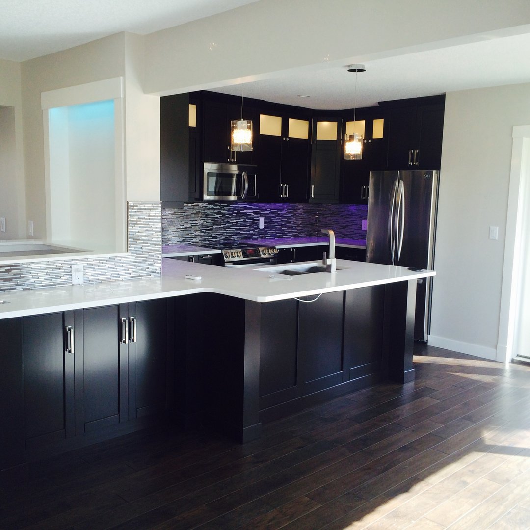 Kitchen renovation project with custom finishes and modern design