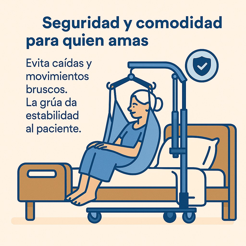 Seguridad y cuidado profesional en el uso de grúas para pacientes