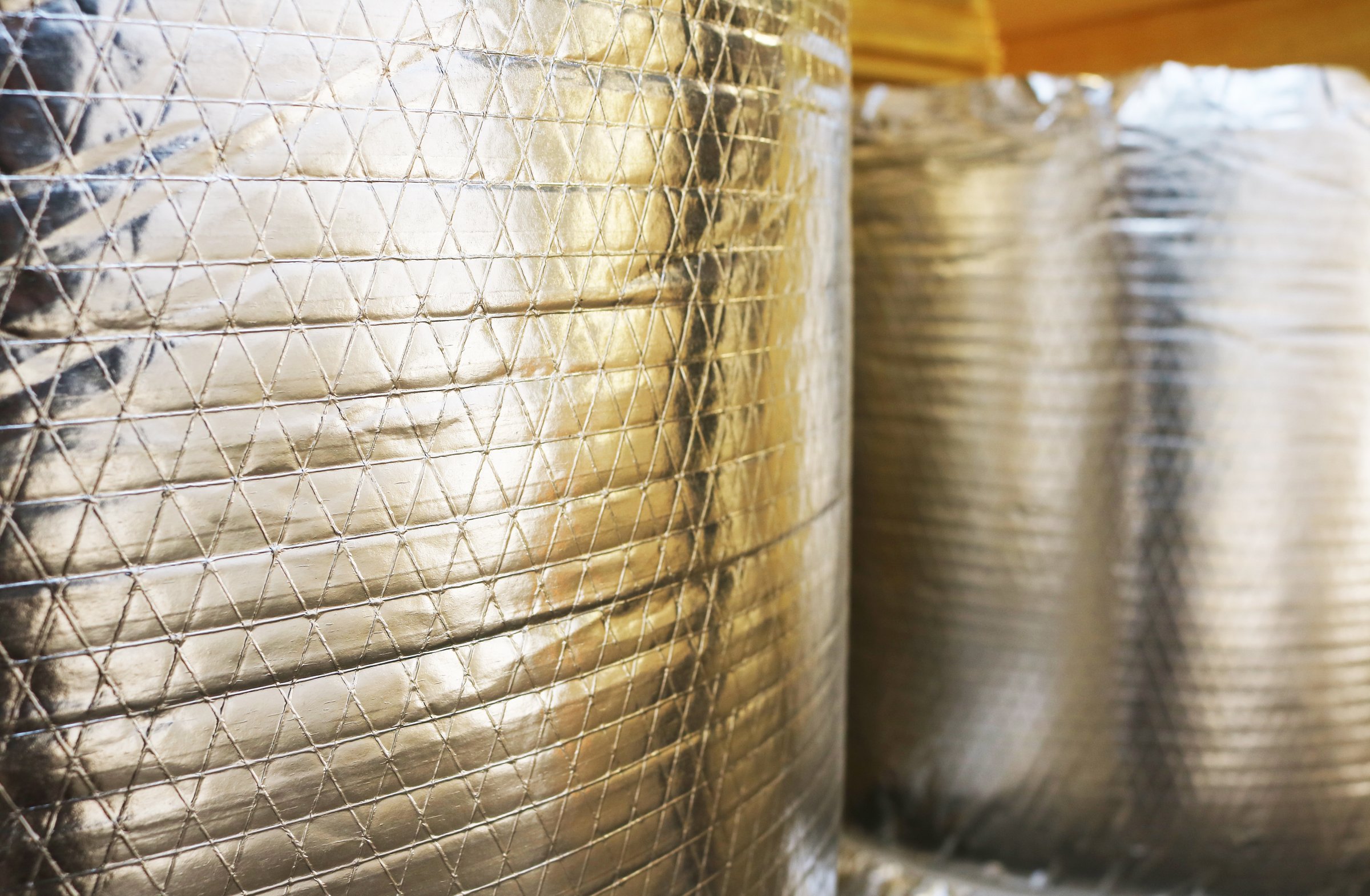 Aluminium foil insulation roll for construction.