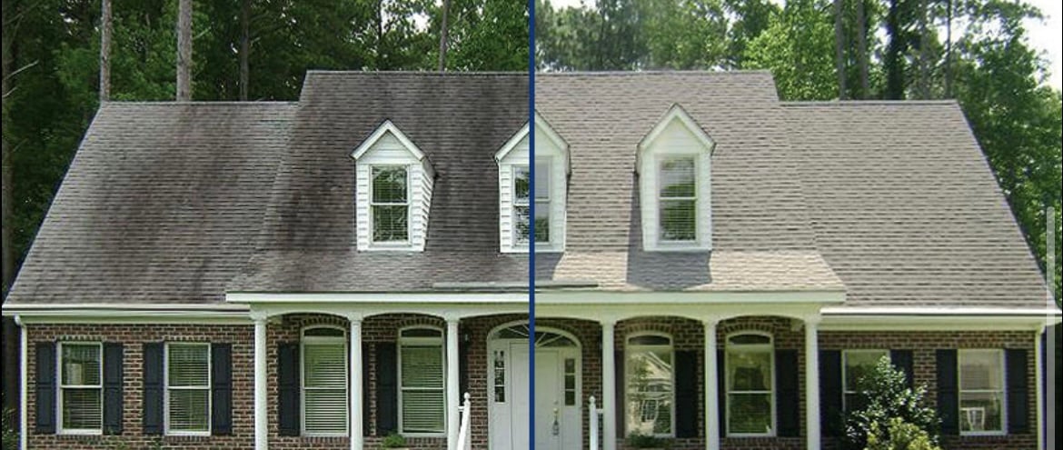 Professional roof soft washing service in Jacksonville, FL